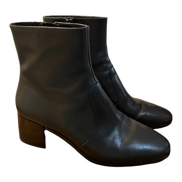 Loeffler Randall Grant Leather Ankle  Bootie in Black Chunky Heel Size 9B - Picture 4 of 14